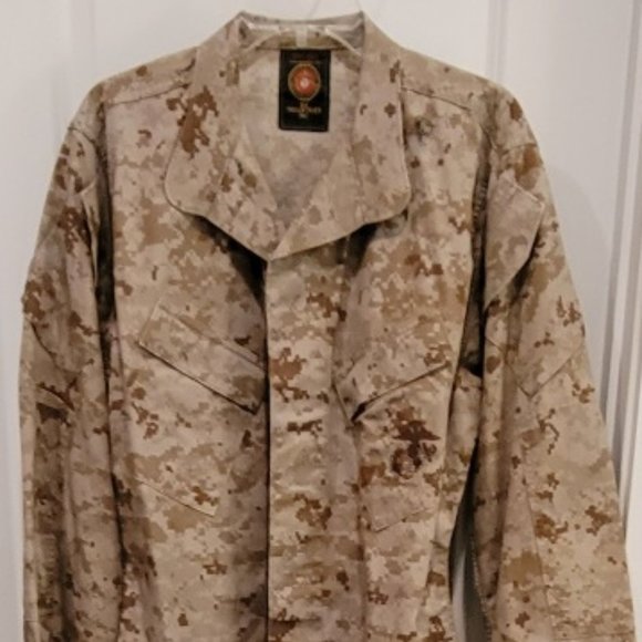USMC Surplus Desert MARPAT Trousers & BDU Shirt medium small - Picture 1 of 16
